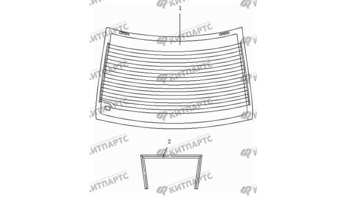 Стекло заднее Geely Vision (FC)