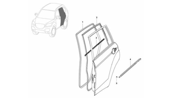 Уплотнители задней двери Lifan X60